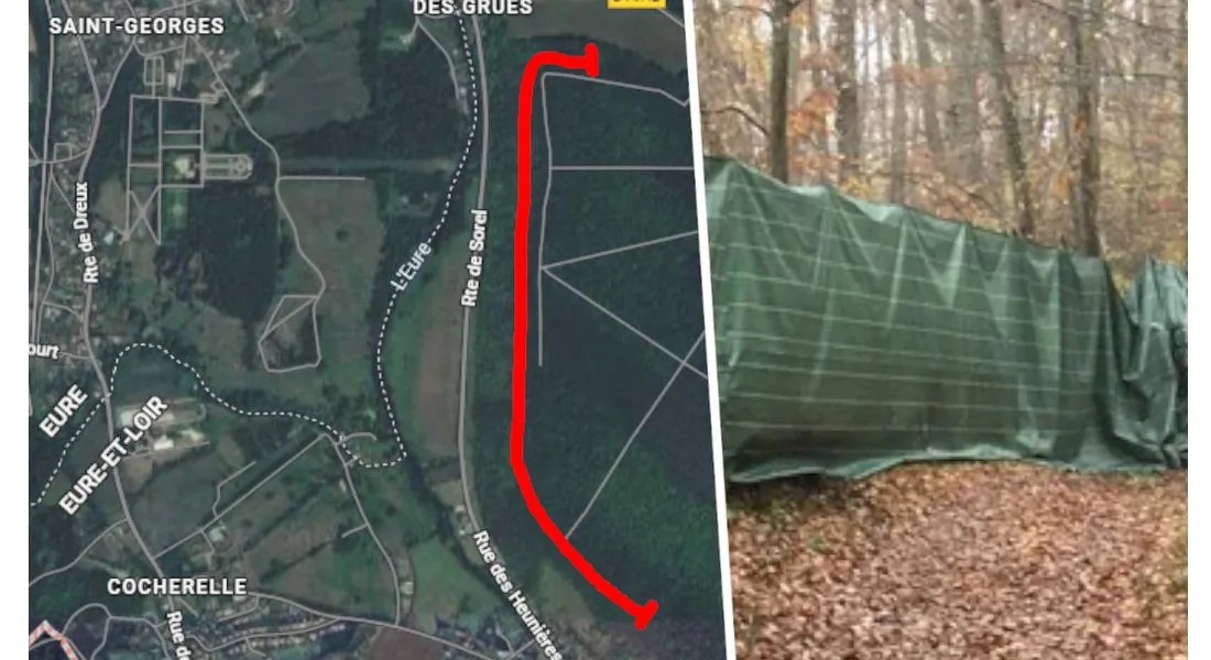 Bâche en forêt de Dreux