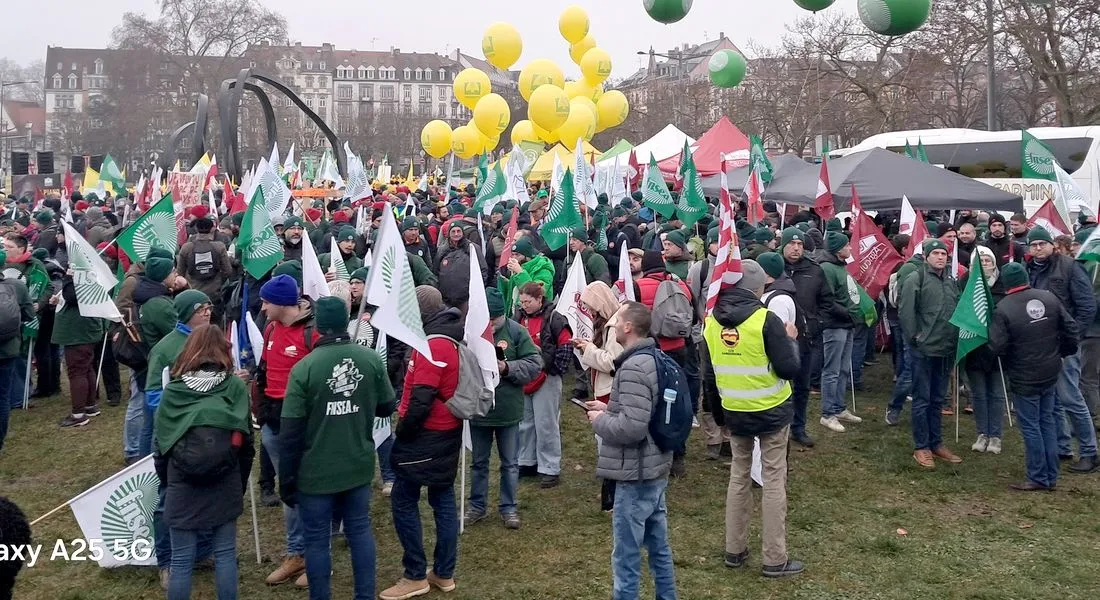 Les agriculteurs isariens manifestent à Strasbourg