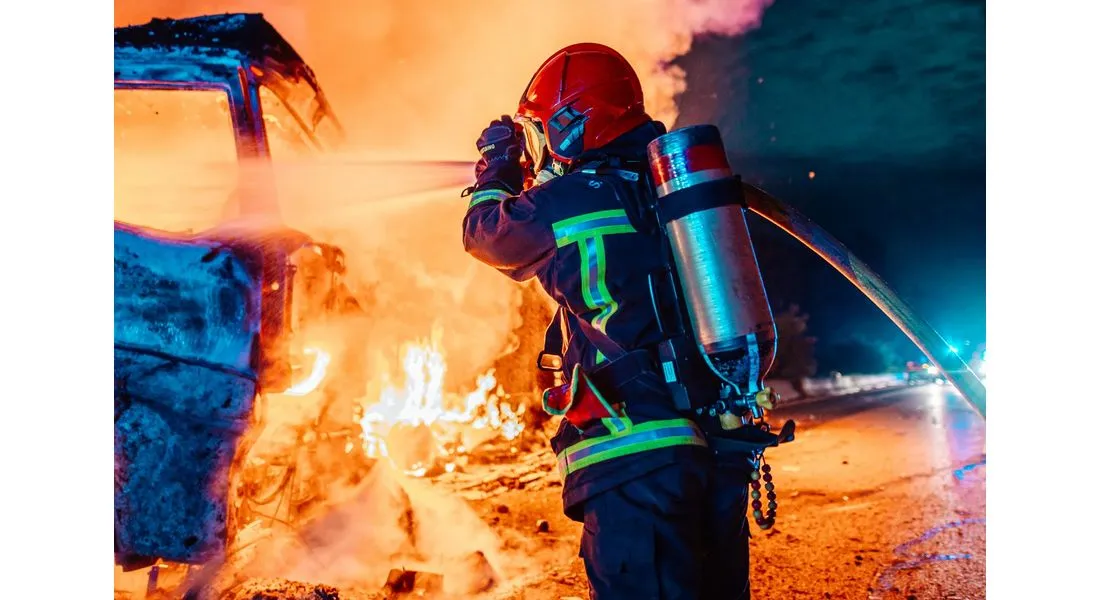 Pompier en intervention