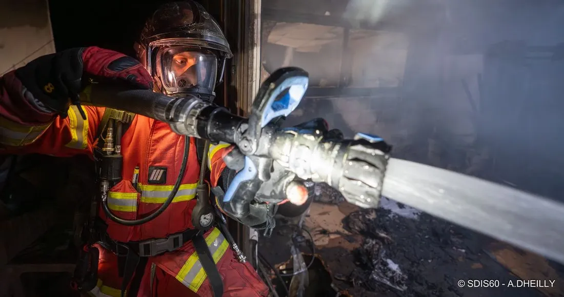Pompier en intervention