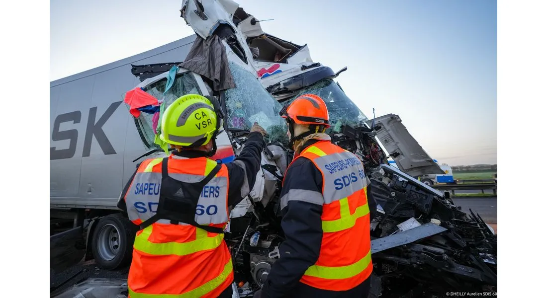 Accident de poids-lourd sur l'A1