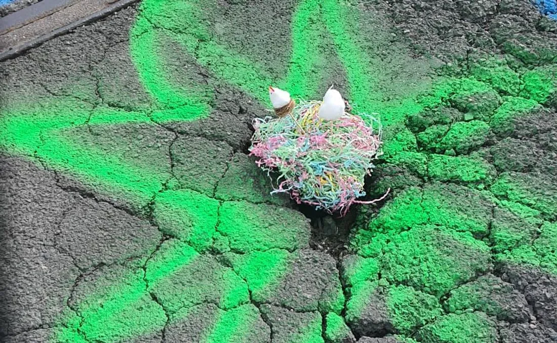 Nid de poule... avec ses oeufs