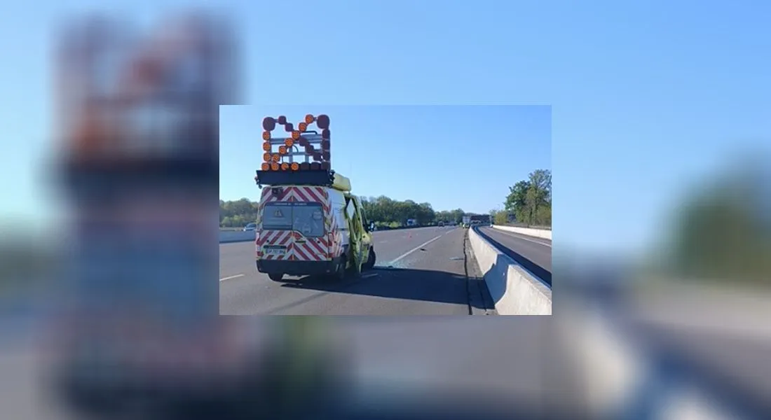 Fourgon de Vinci accidenté en Eure-et-Loir