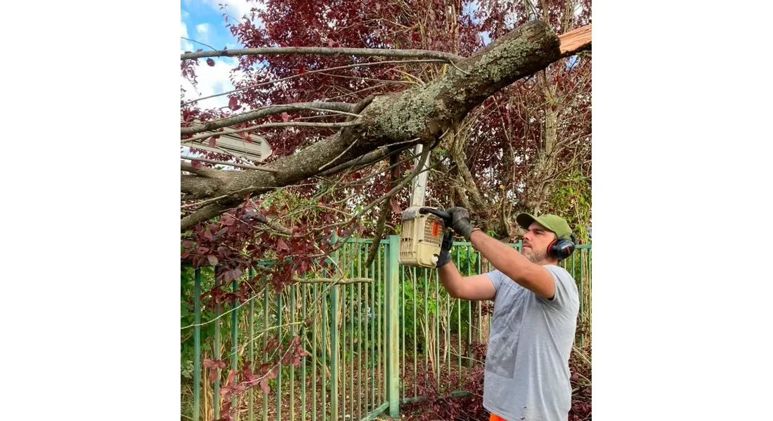 Dégâts après l'orage à Nangis
