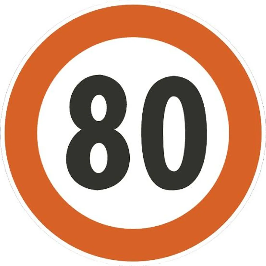 Panneau 80 km/h