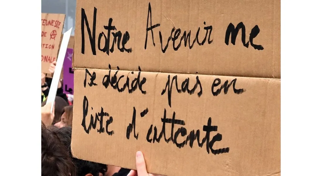 Pancarte de lycéen (octobre 2026)