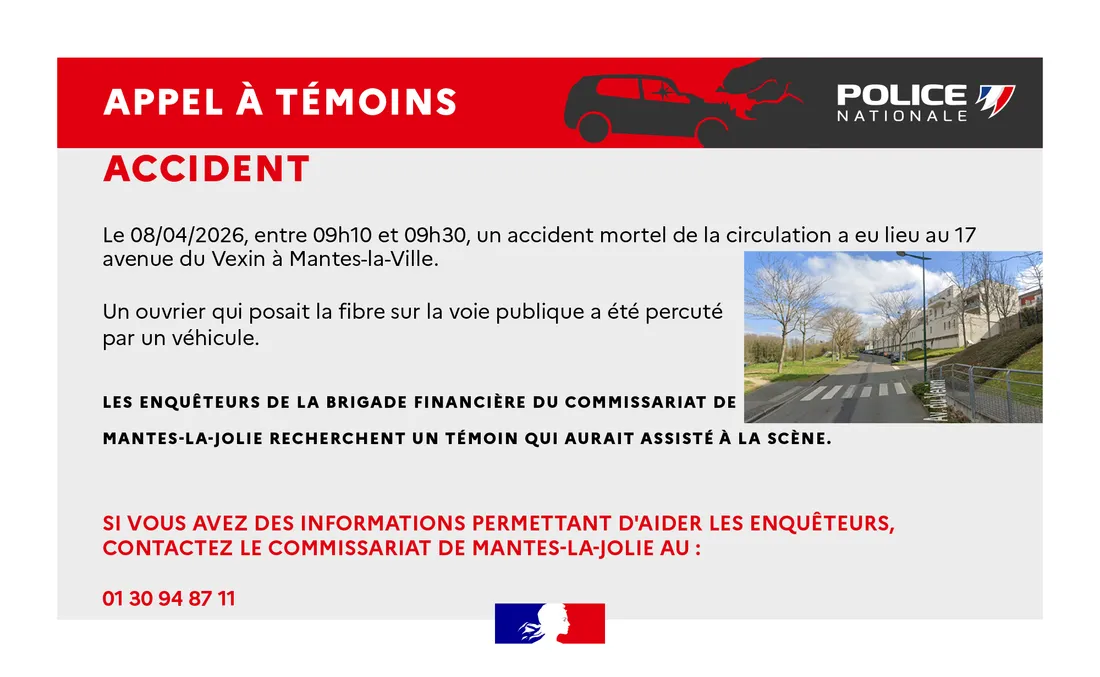Appel à témoins à Mantes-la-Ville