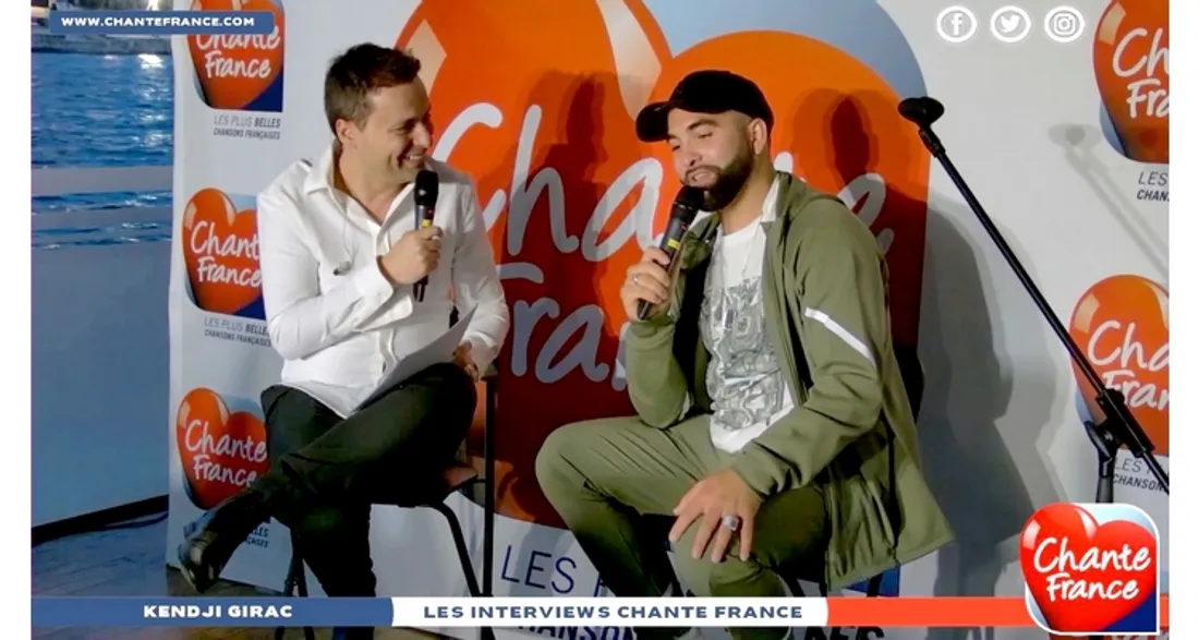 Kendji Girac lors d'une Interview Chante France