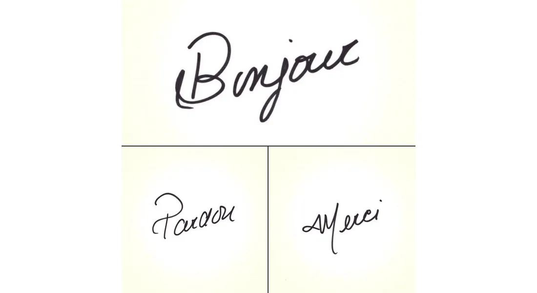 Bonjour Pardon Merci