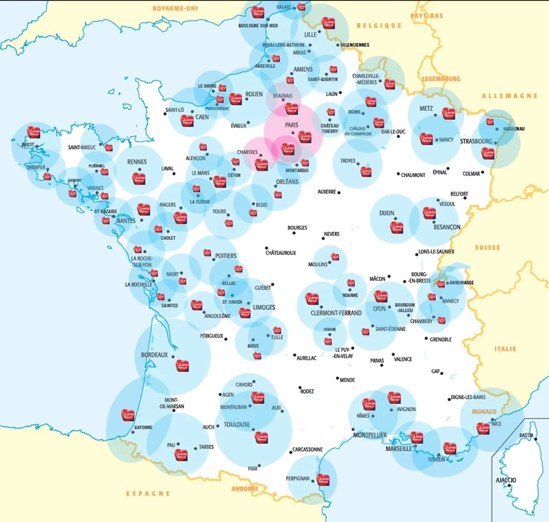 Carte Fréquences DAB Septembre 2023