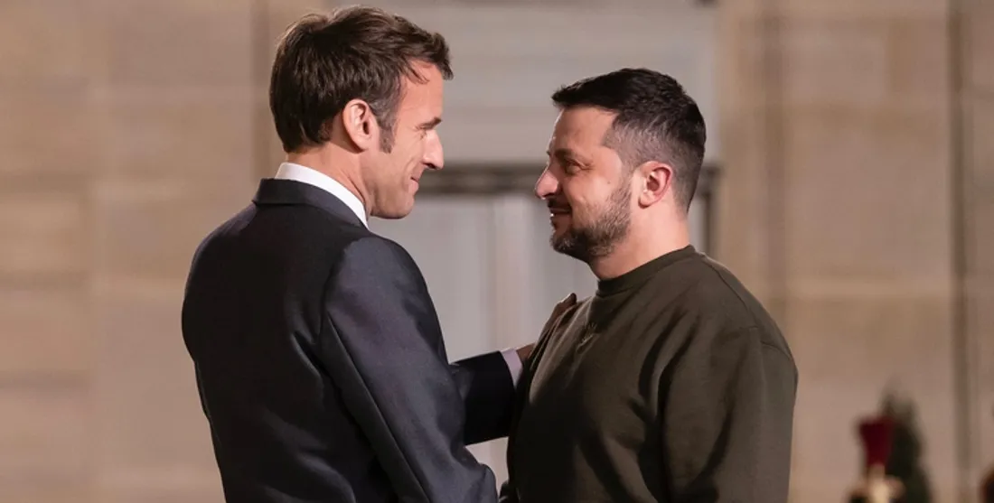 Emmanuel Macron et Volodymyr Zelensky