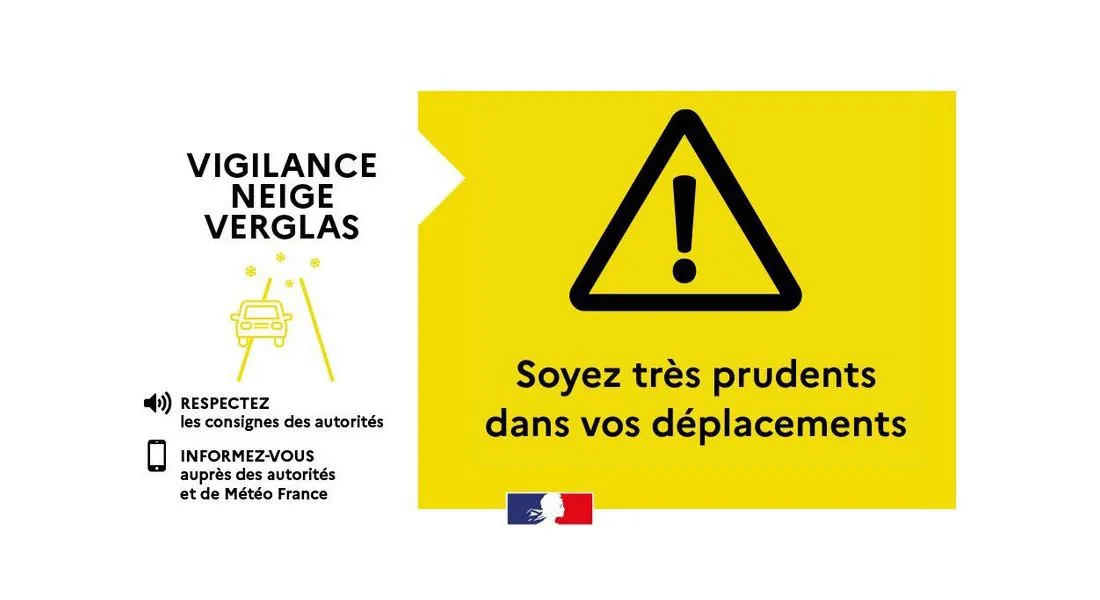 Vigilance jaune neige et verglas