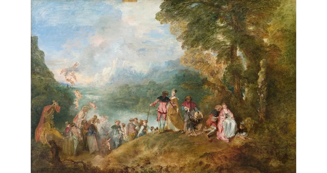 Le Pèlerinage à l'île de Cythère, 1717 (Illustration)