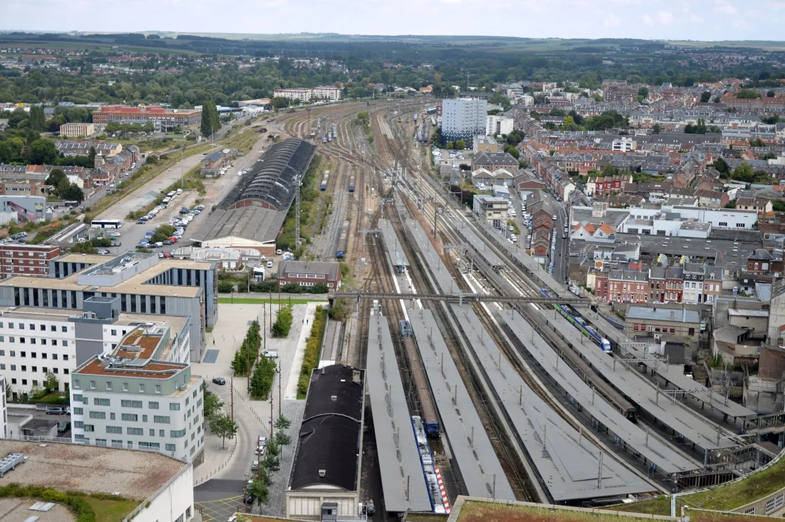 Lignes de train au départ d'Amiens