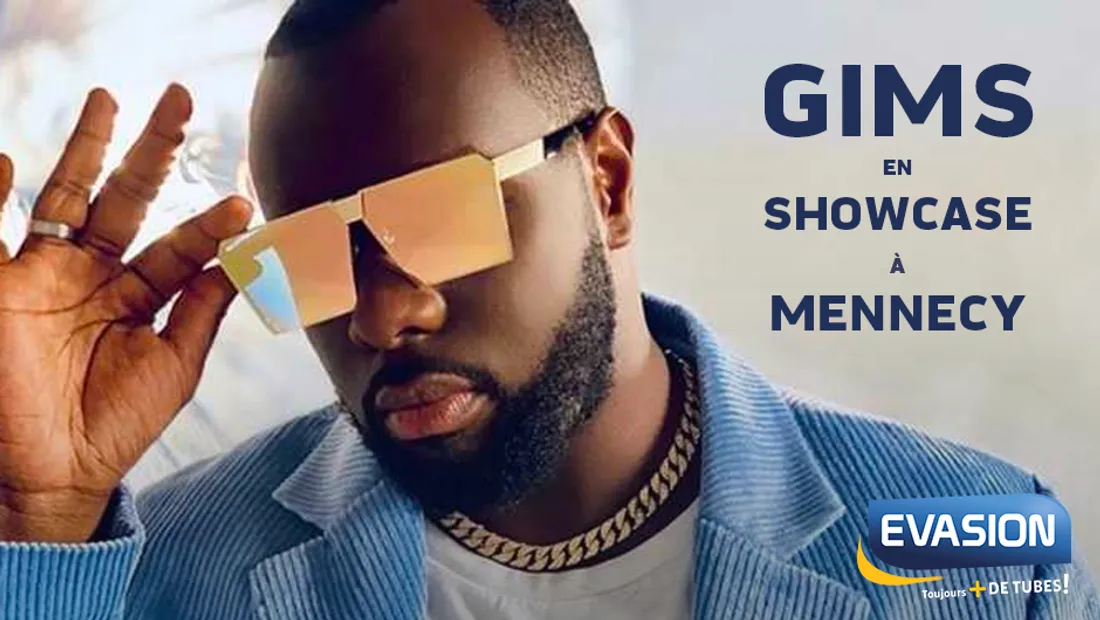 Gims en showcase Evasion à Mennecy, le 31 mai 2023