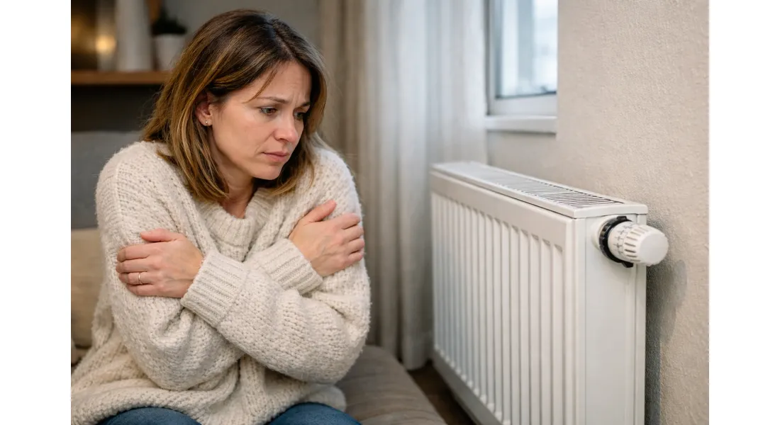 Femme qui a froid chez elle