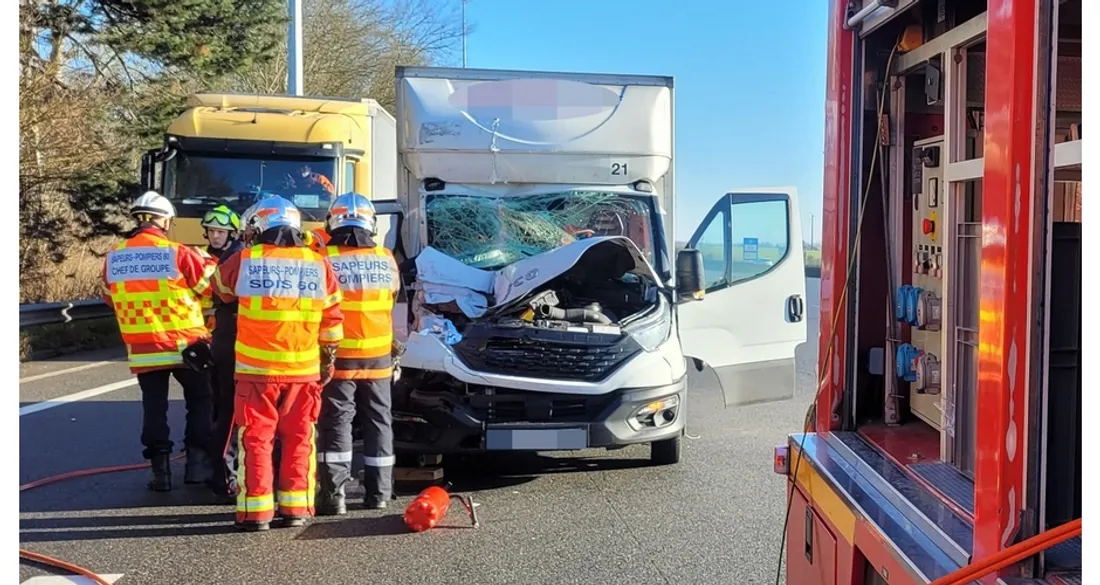 Accident sur l'A1 à Chamant 