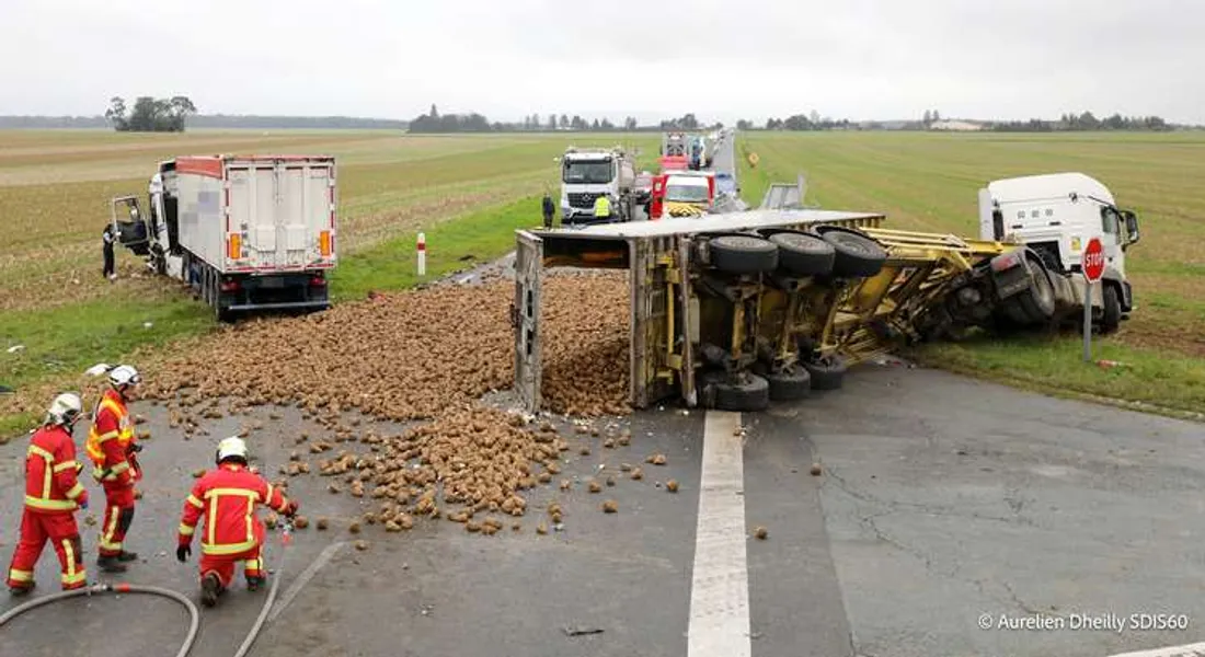 Accident sur la RN31 à Choisy-la-Victoire