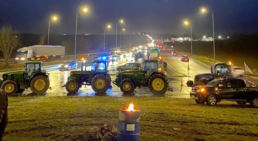 Manifestation d'agriculteurs à Meaux le 26/01/2024