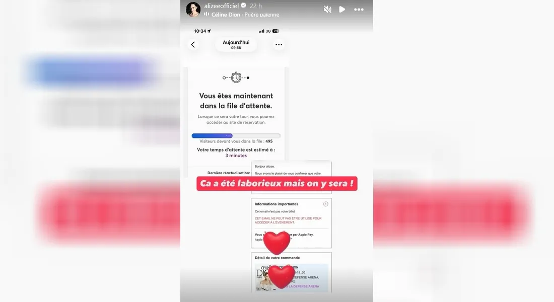 Alizée ira au concert de Céline Dion