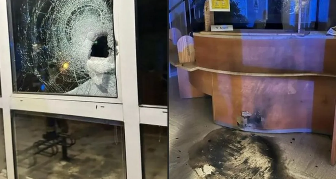 Attaque de la mairie du Coudray durant les émeutes