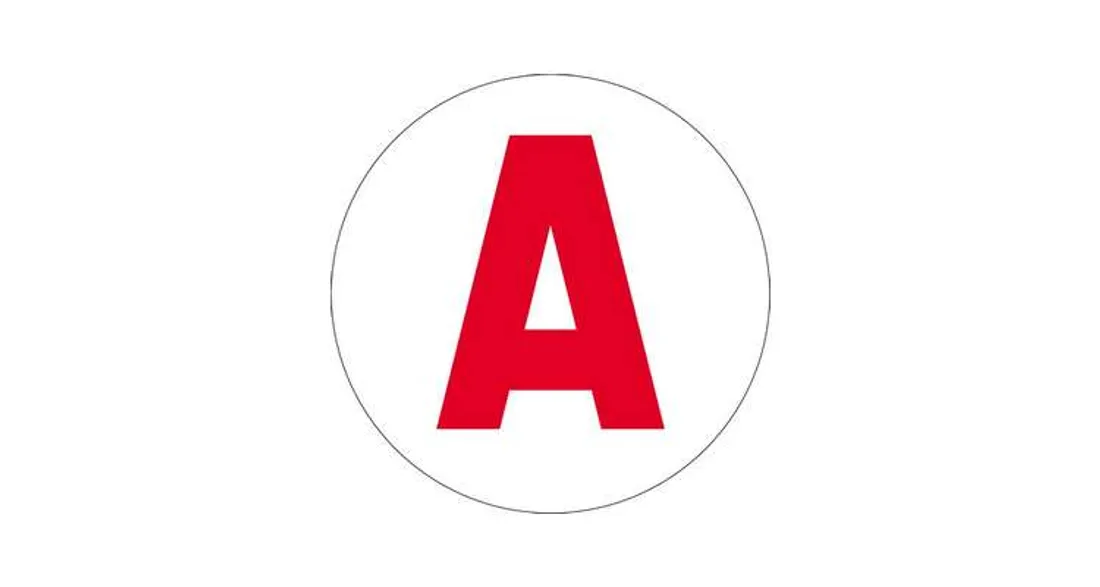 Autocollant "A" pour "Apprenti conducteur"
