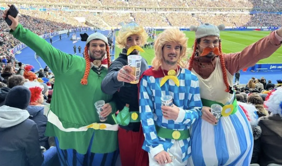 Jérémy Frerot déguisé en gaulois