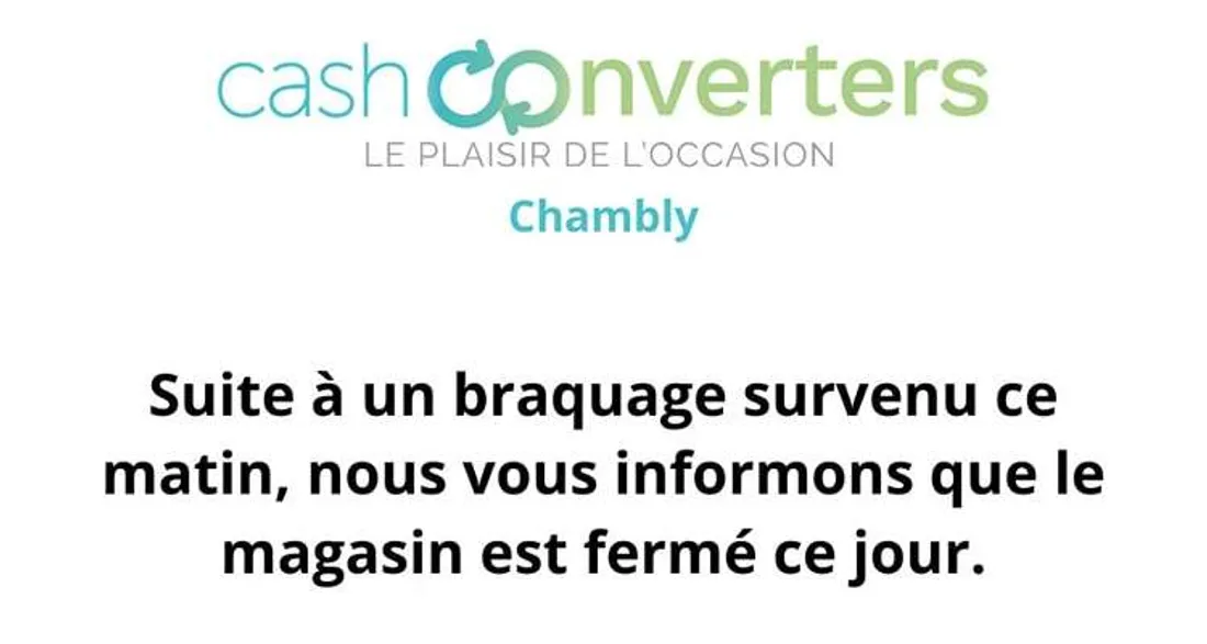 Braquage au Cash converters