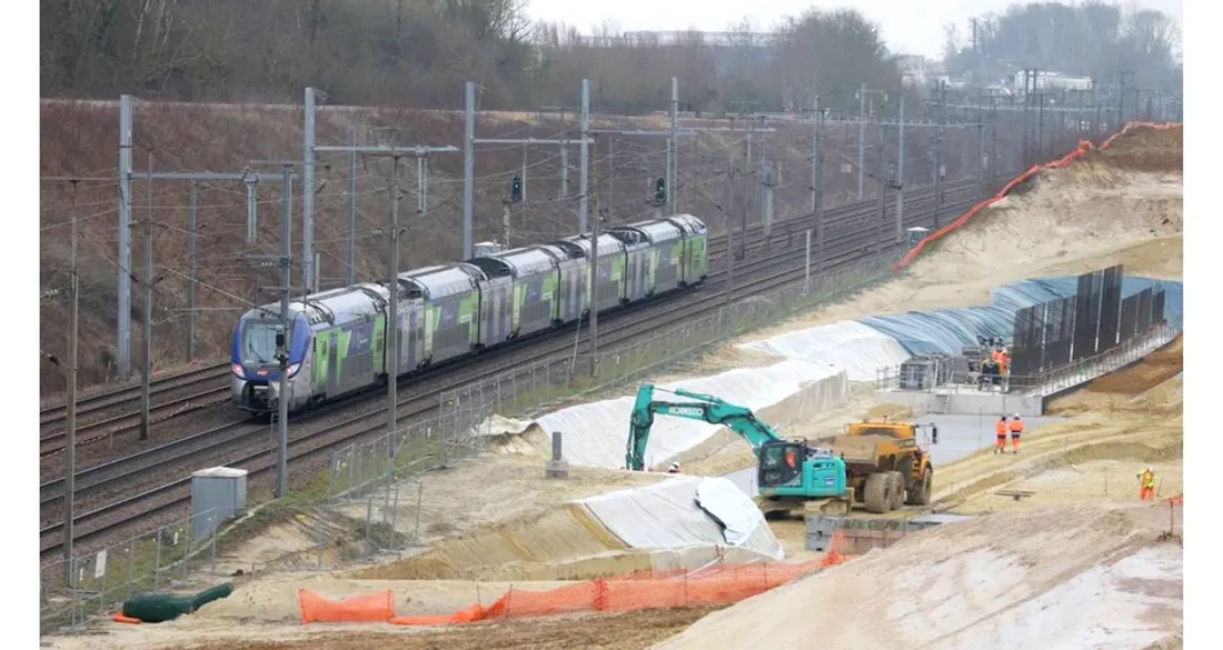 Chantier du barreau ferroviaire Roissy-Picardie