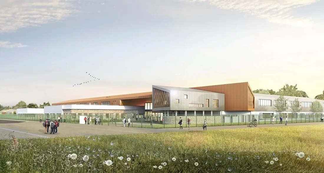 Nouveau collège Marie-Amélie Le Fur à Coubert (Illustration)