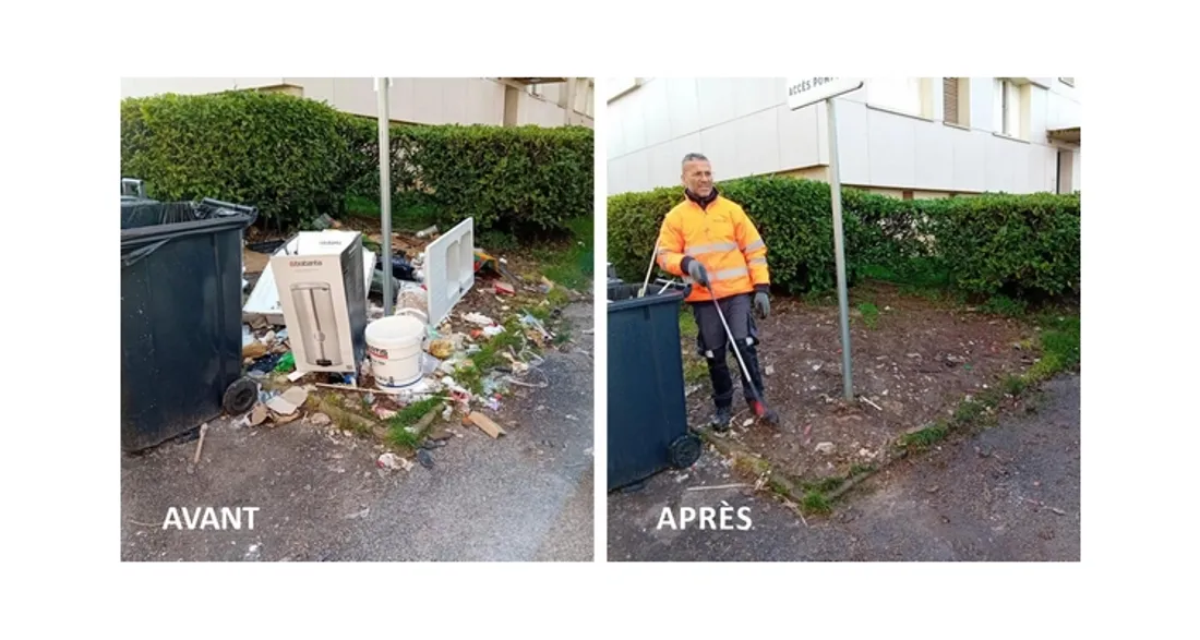 Nettoyage de déchets sauvages