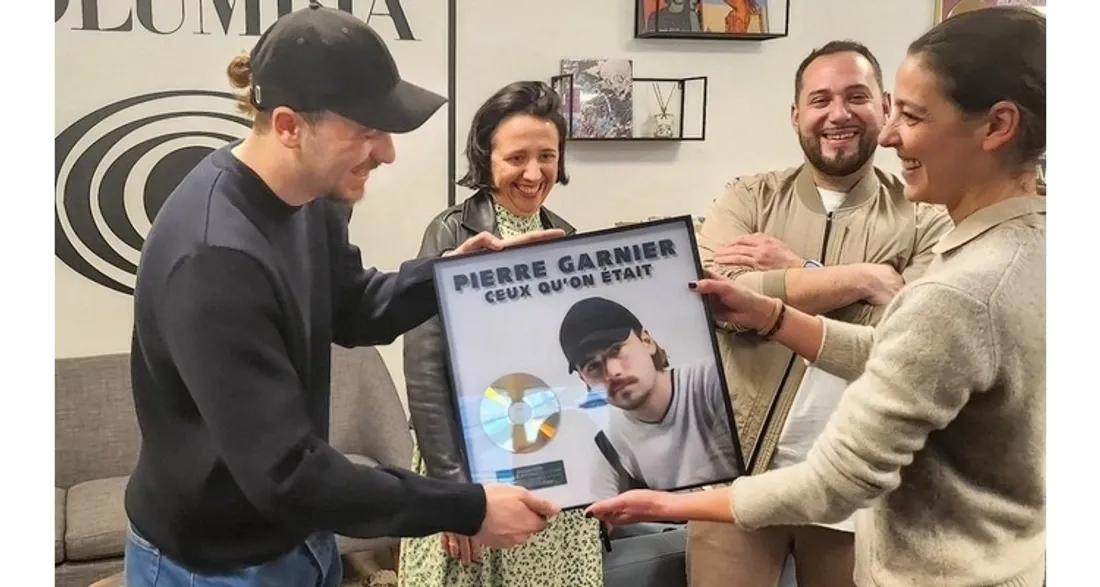 Pierre Garnier qui recevait son disque d'or