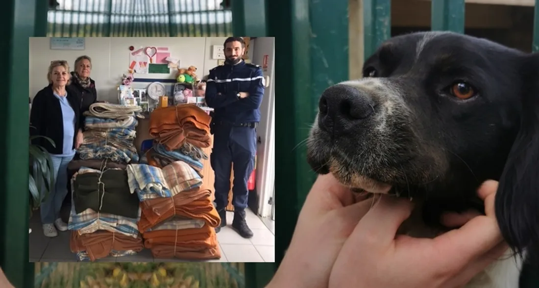 Les gendarmes ont fait don de dizaines de couvertures