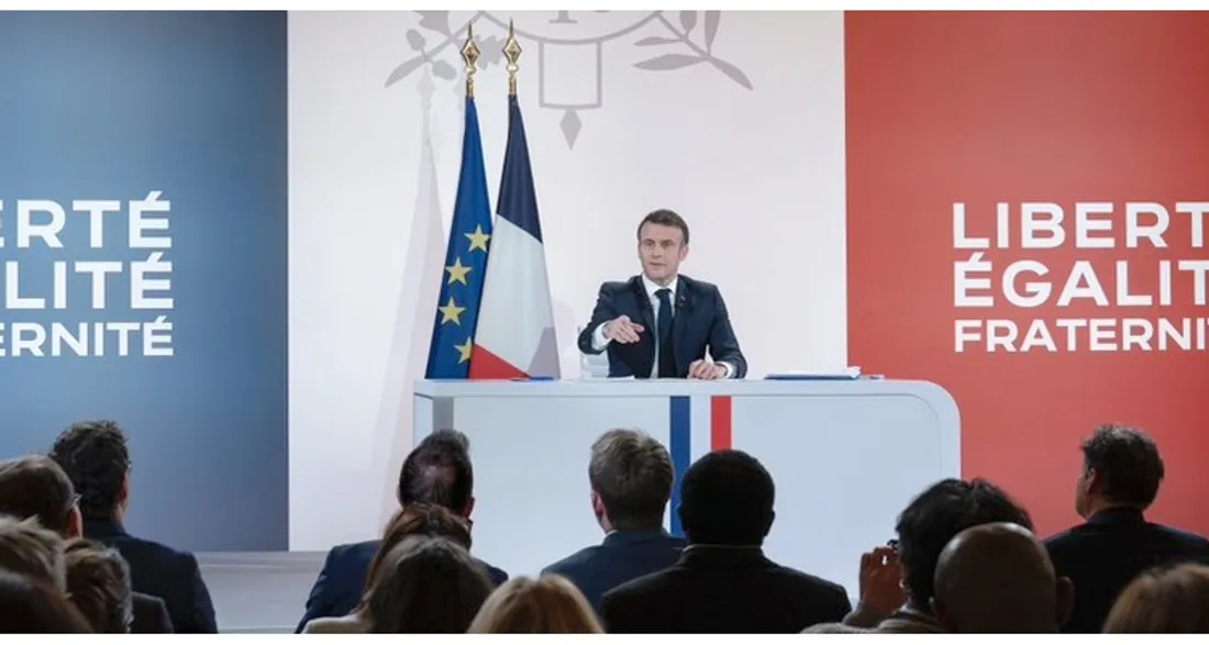 Emmanuel Macron en conférence de presse