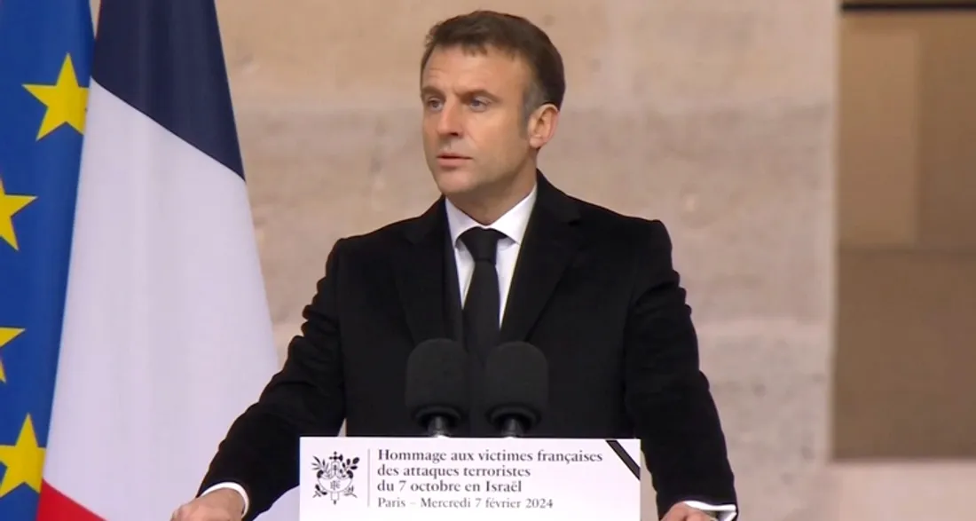 Hommage d'Emmanuel Macron aux victimes du 7 octobre