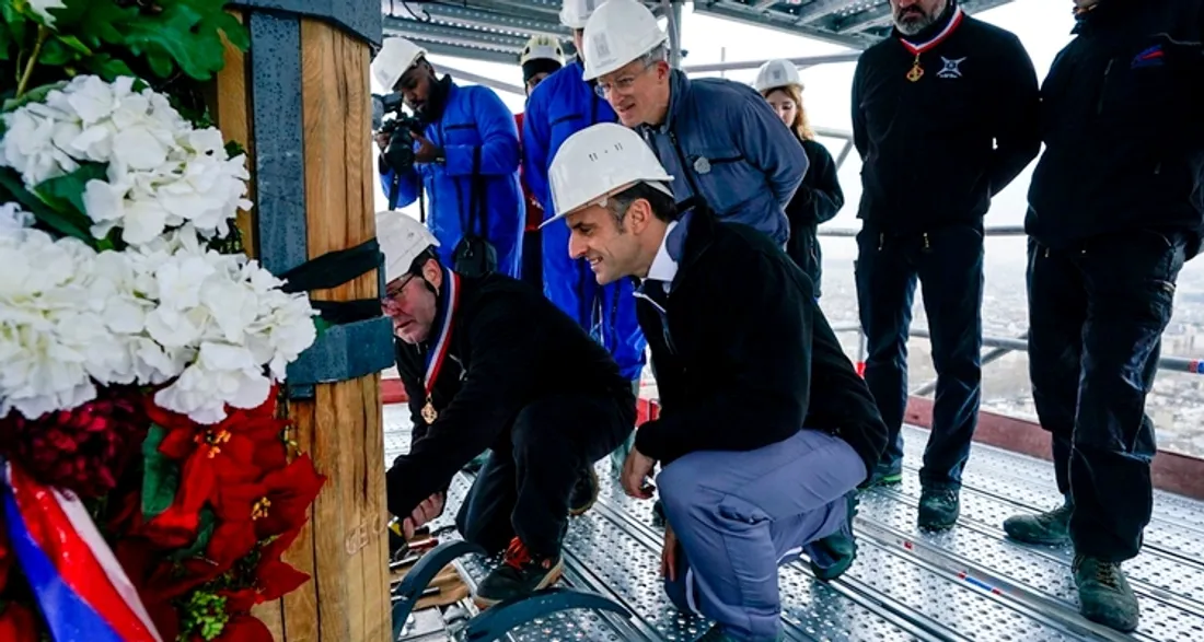 Emmanuel Macron à la cathédrale Notre-Dame de Paris