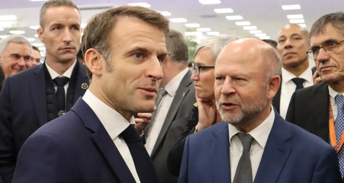 Emmanuel Macron et Jean-Pierre Gorges, maire de Chartres