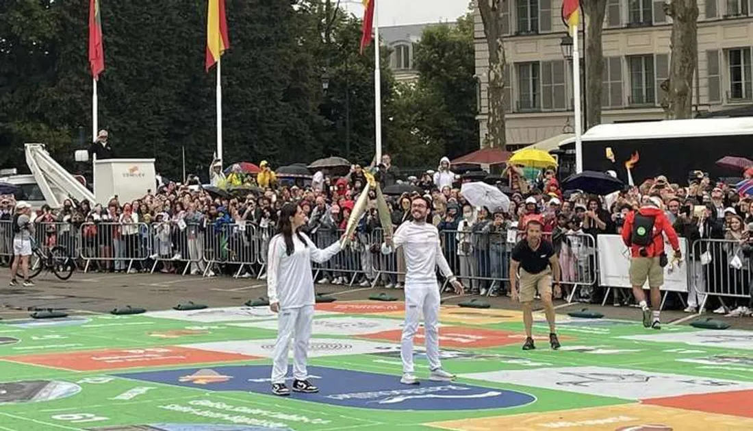 Passage de la flamme olympique dans les Yvelines
