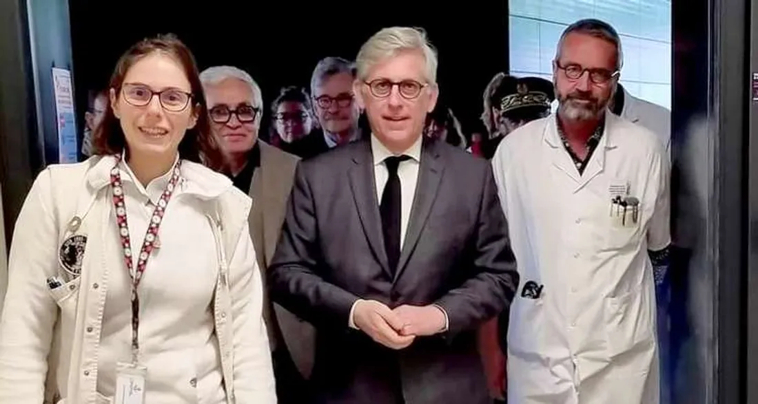 Frédéric Valletoux à l'hôpital de Fontainebleau