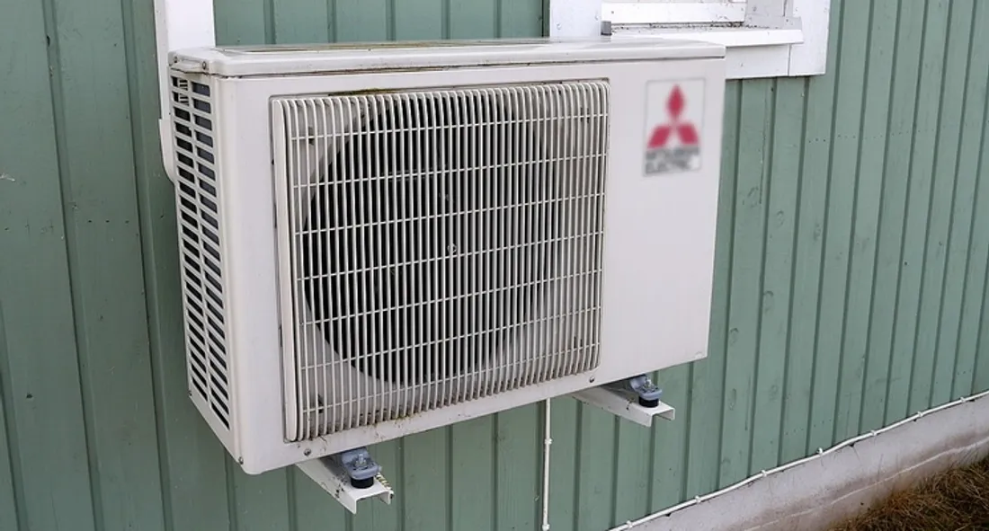 Partie extérieure d'une pompe à chaleur