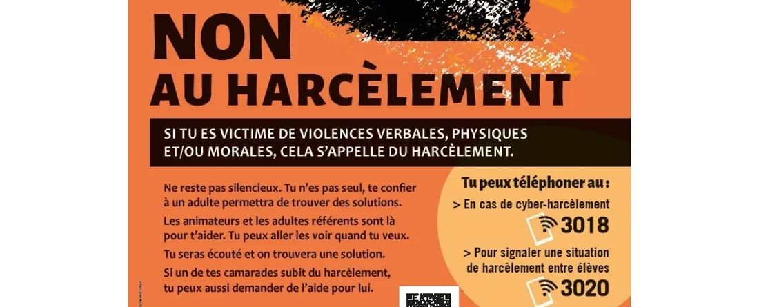 Affiche contre le harcèlement