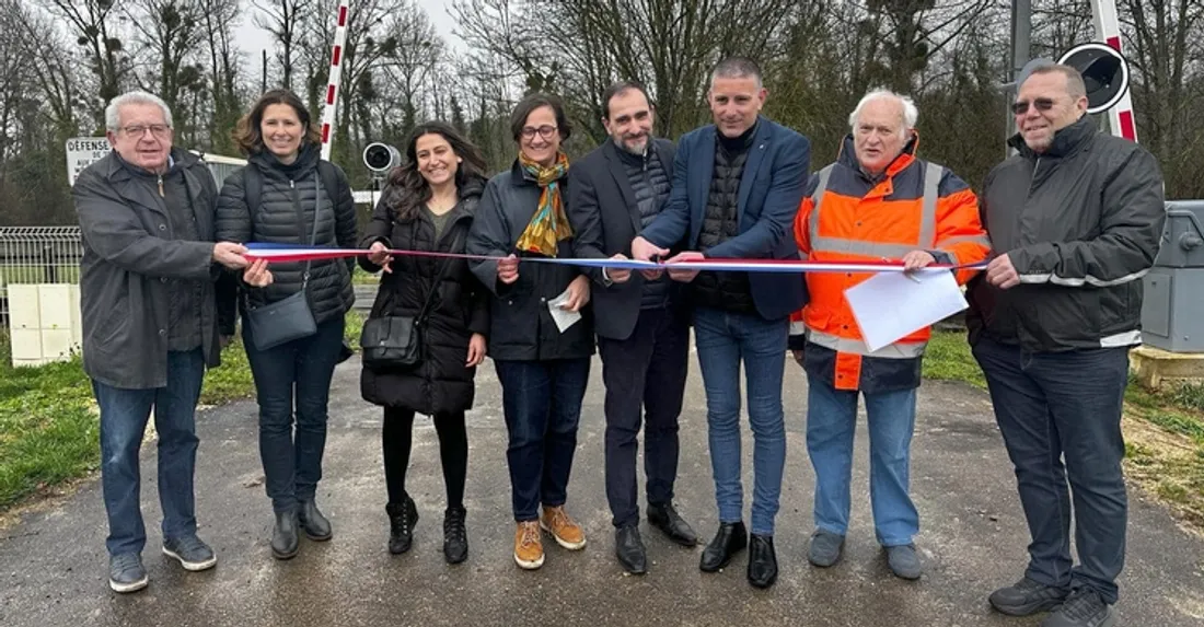 Inauguration de la sécurisation du passage à niveau n°7