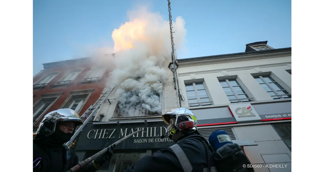 Incendie dans le centre de Clermont