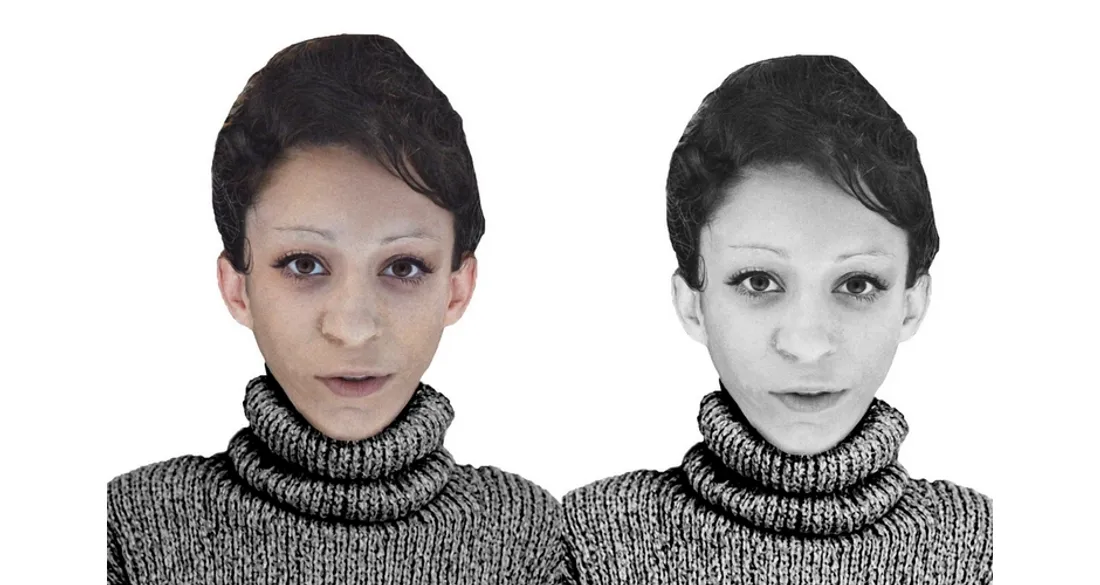 Reconstitution de la "Femme aux papillons tatoués"