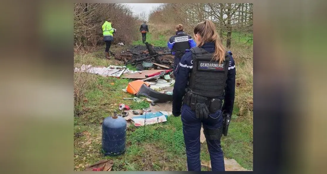 Intervention dans une décharge sauvage