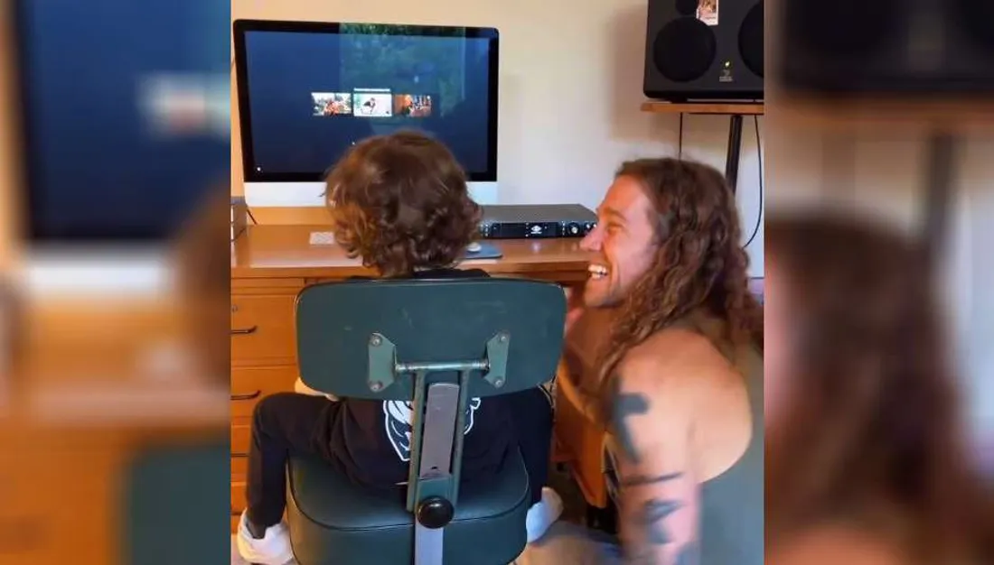 Julien Doré et son fils