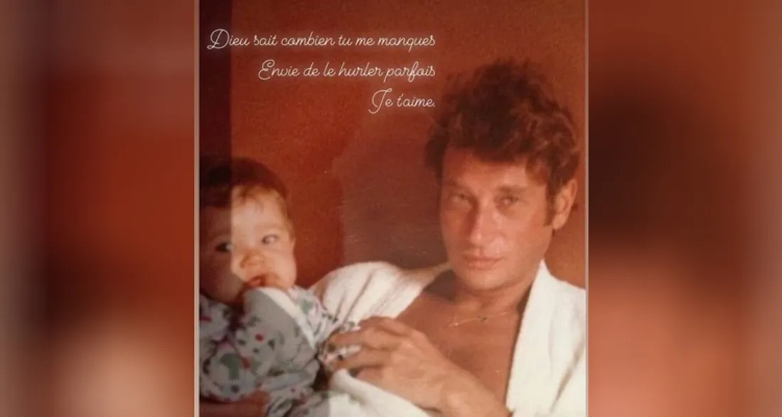 Laura Smet (enfan) et Johnny Hallyday