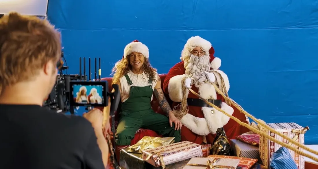 Julien Doré sur le tournage du clip "Les démons de minuit"