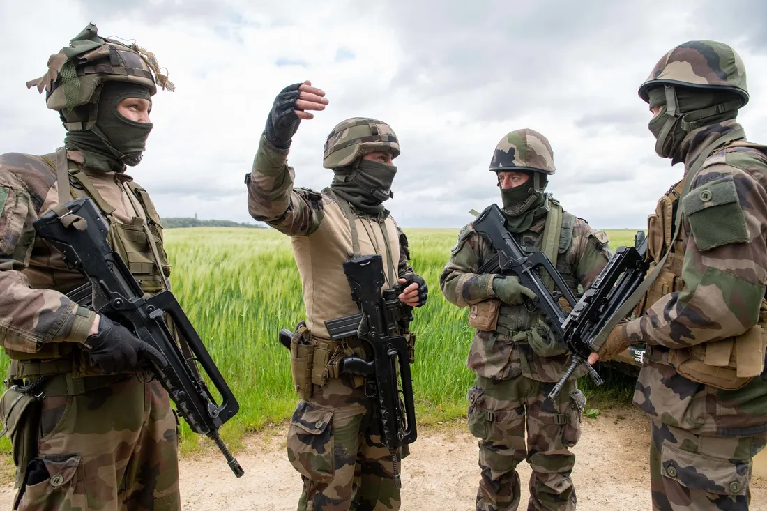 Militaires réservistes en exercice 