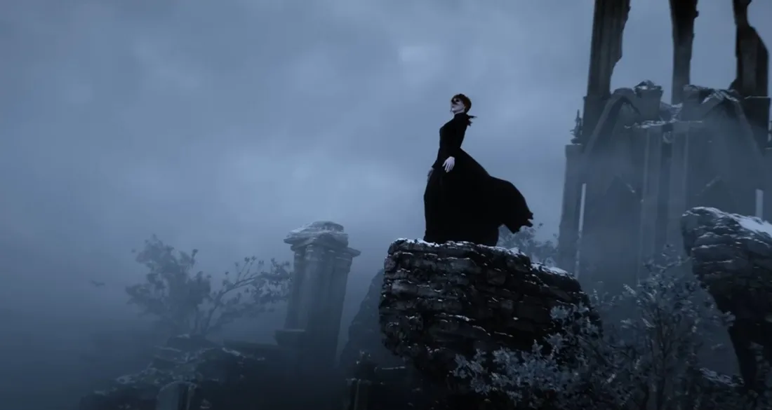 Mylène Farmer dans le clip de "Que l'aube est belle"